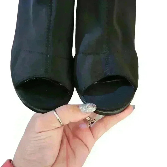 Urban Outfitters Womens Black Peep Toe Glove Booties 9 - Picture 9 of 11